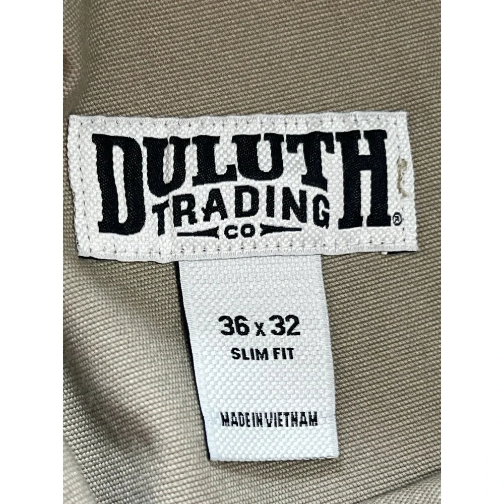 Duluth Trading Co Flex Fire Hose Pants Mens 36x30 Tan Khaki Workwear Utility